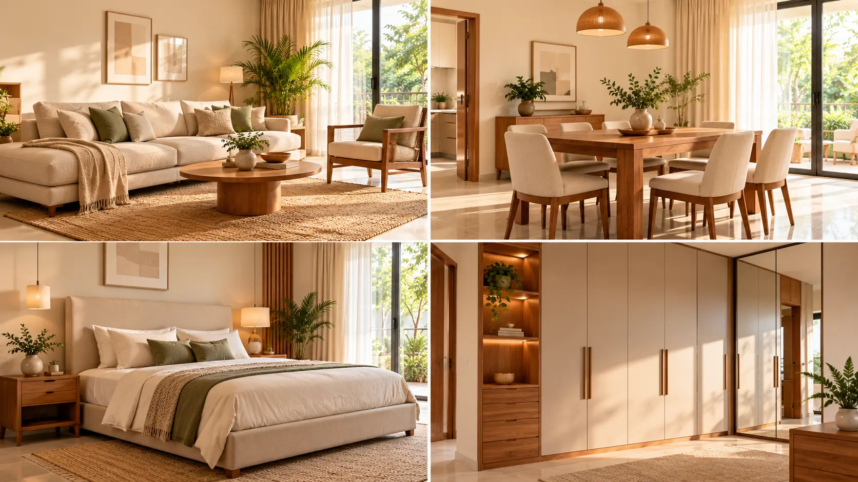 Warm Minimalist Home Interiors